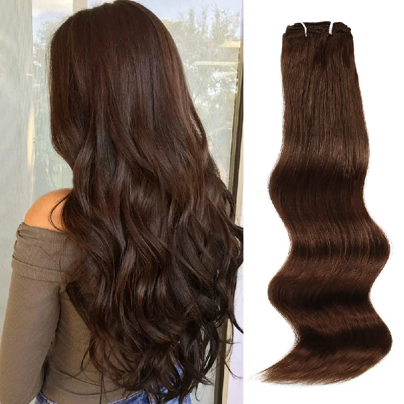 105G Dark Brown 2# Clip in Hair Extensions 18"" & 22""