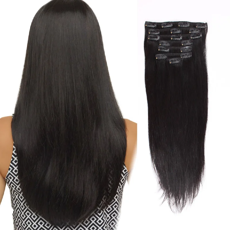 14 Inch / Silky Straight / Natural Black