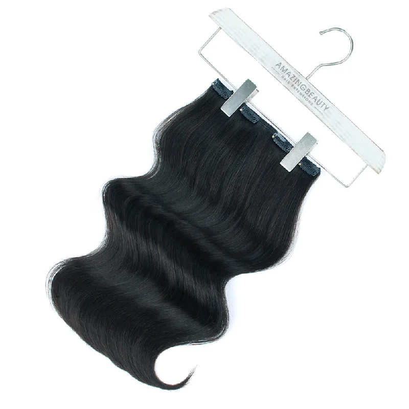 160g Jet Black 1# Clip In Hair Extensions