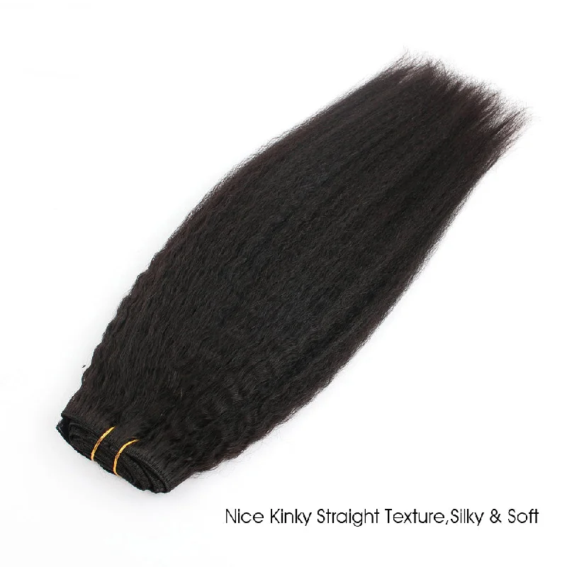 20 Inch / Kinky Straight / Natural Black