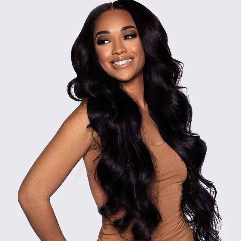 13x4 13x6 Transparent Lace Frontal Wig Body Wave Virgin Human Hair