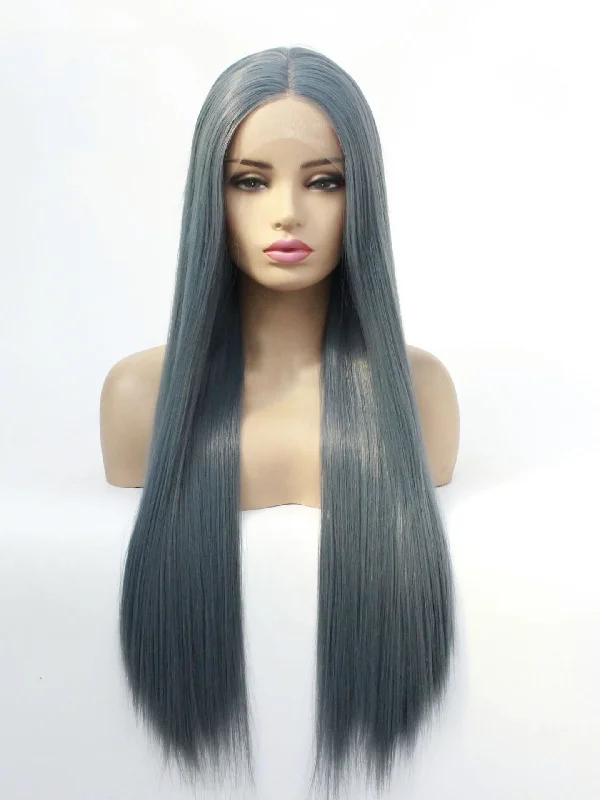 26"" Ash Blue Lace Front Wig 457