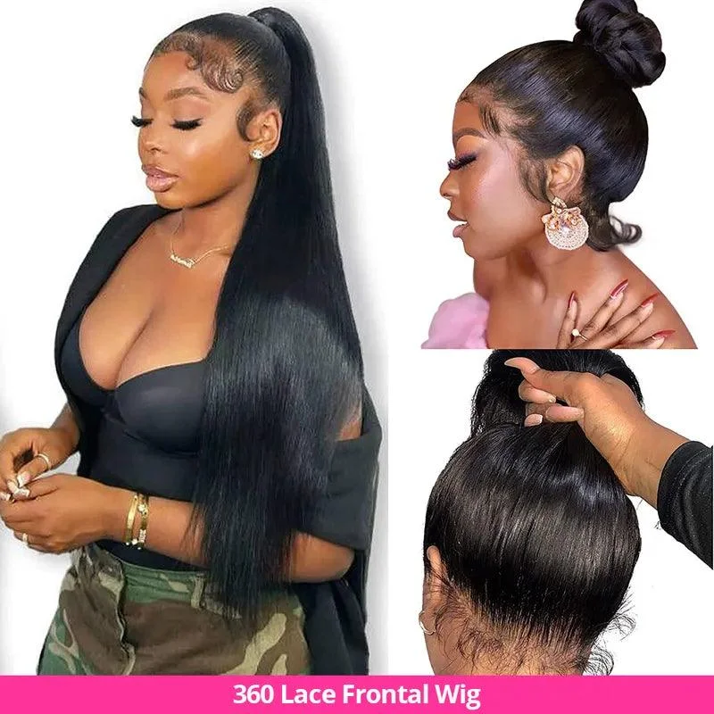 360 Lace Frontal Wig Straight Virgin Human Hair