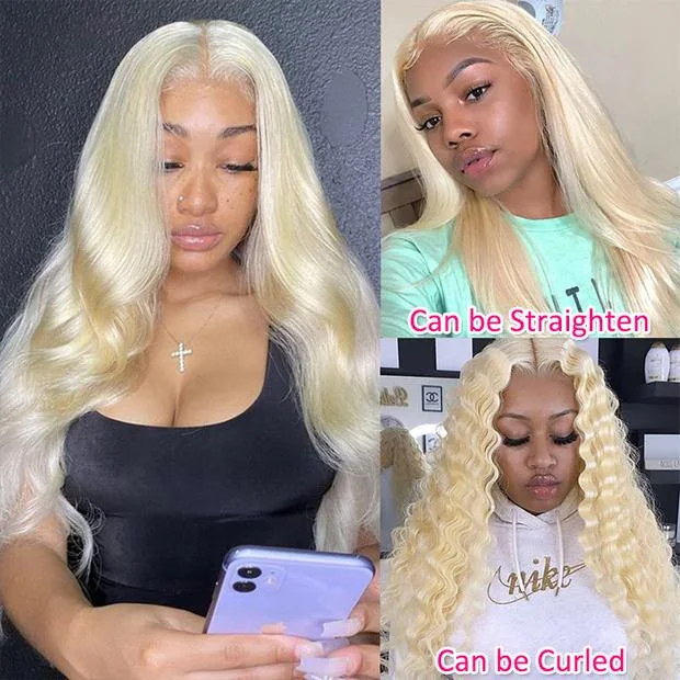 Body Wave 613 Blonde Color Bundles with 4x4 Lace Closure Human Virgin Hair -OQHAIR