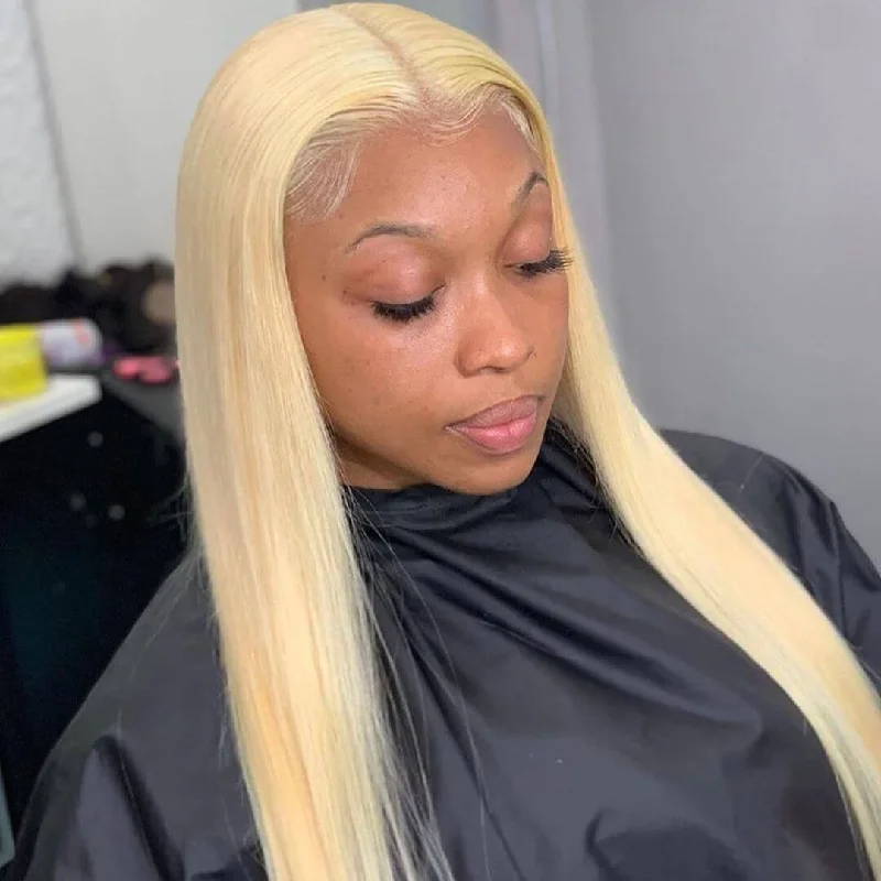 Straight 613 Blonde Color Bundles with 4x4 Lace Closure Human Virgin Hair -OQHAIR