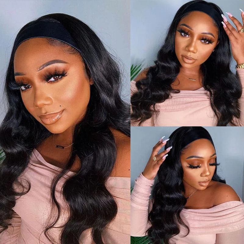 Body Wave Headband Wig Virgin Human Hair