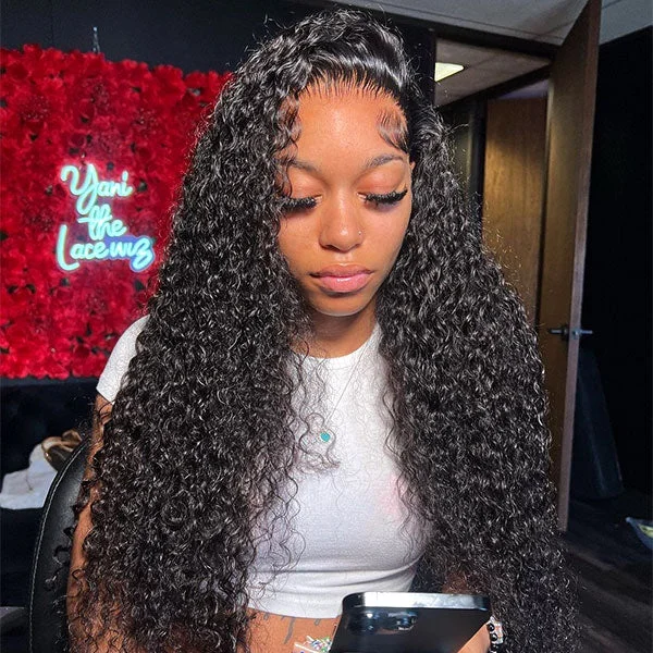 US Warehouse Quick Ship | Water Wave 13x4 HD Lace Front Wigs Bleached Knots Wet And Wavy Brazilian Human Hair Wigs