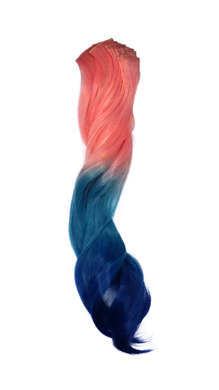 Pink and Blue Ombré Extensions