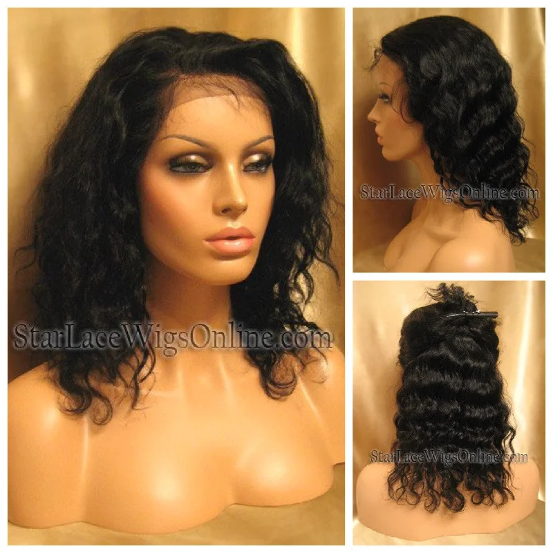 Deep Wave Indian Remy Full Lace Wig - Stock - Tina