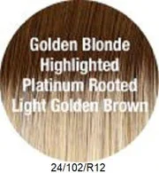 24/102/R12 | Gold Blonde with Platinum highlights with Gold Brown roots  EXCITE by TressAllure in 24/102/R12 | Gold Blonde with Platinum highlights with Gold Brown rootsOpen media 1 in gallery view