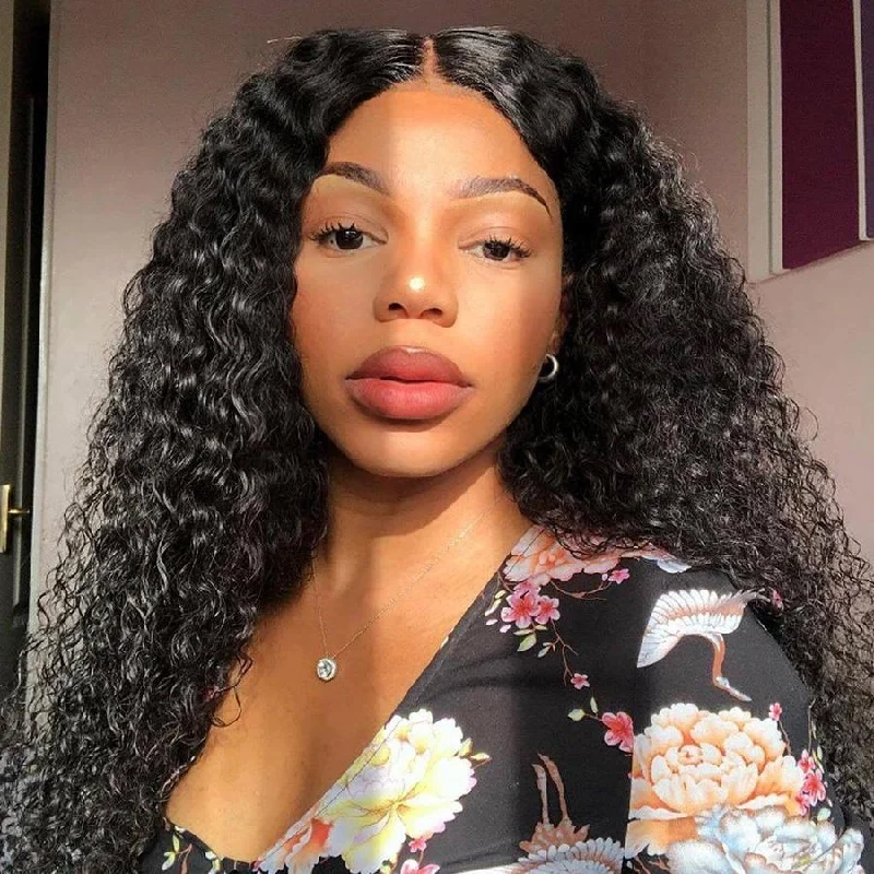 Kinky Curly 3 Bundles with 4*4 Lace Closure Human Virgin Hair -OQHAIR