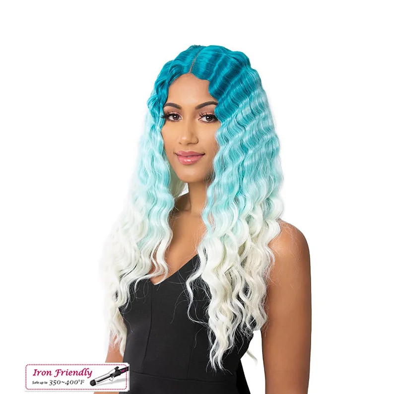 IT'S A WIG Synthetic HD Lace Wig - HD LACE CRIMPED HAIR 5