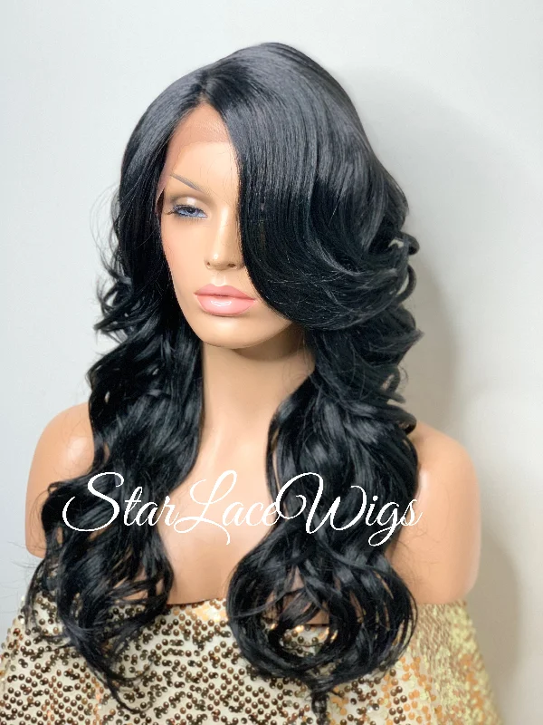 Long Loose Curl Synthetic Lace Front Wig Layers - Taylor