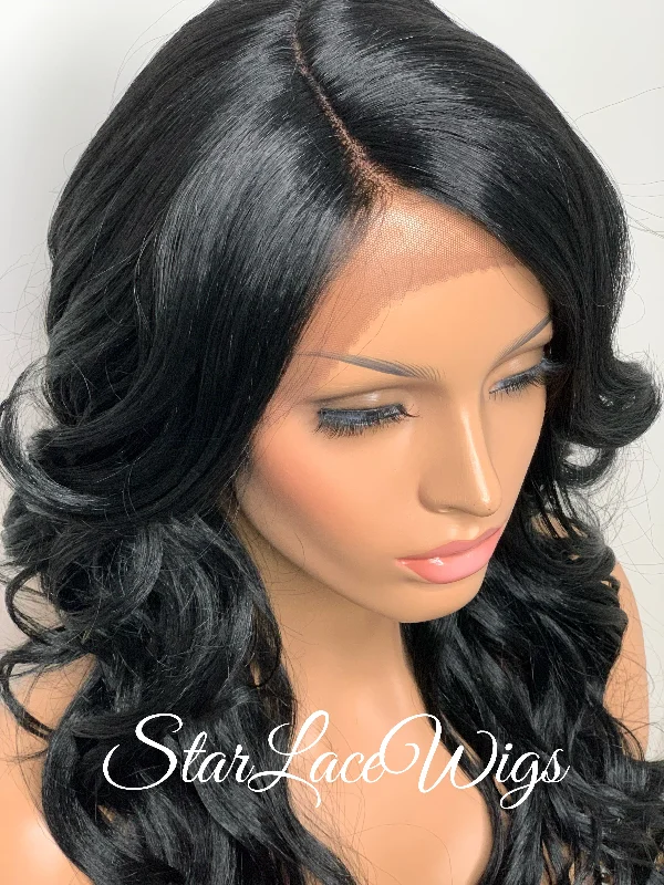 Long Loose Curl Synthetic Lace Front Wig Layers - Taylor