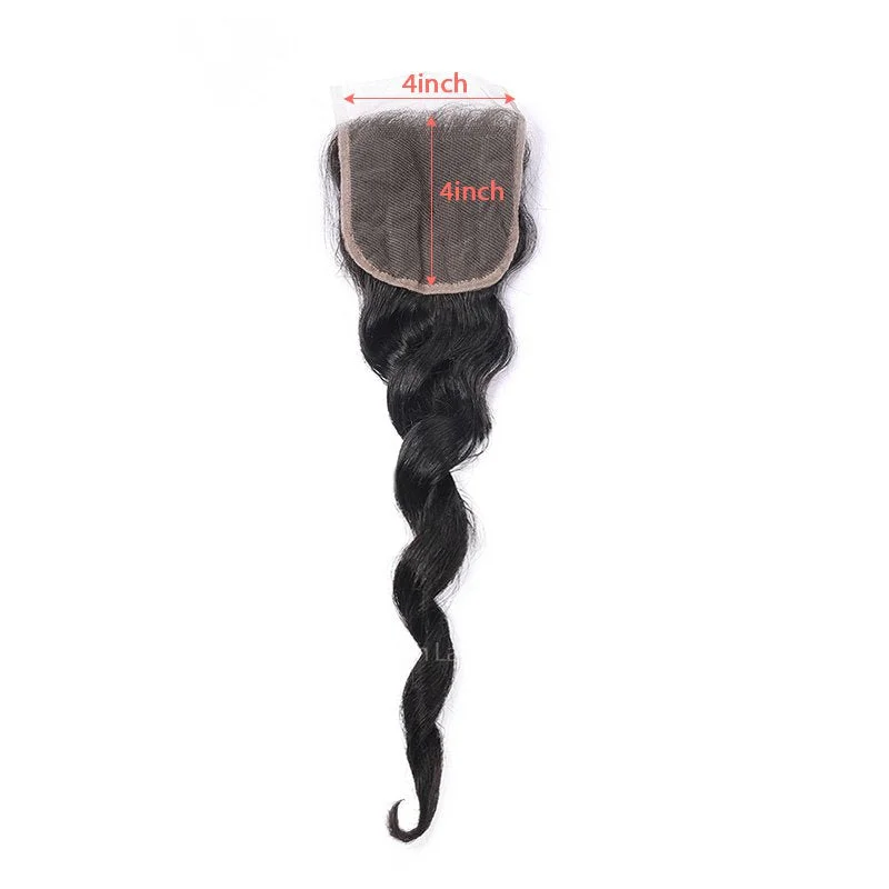 Loose Wave 4x4 Lace Closure Transparent Lace HD Lace with Hair Bundles Deal