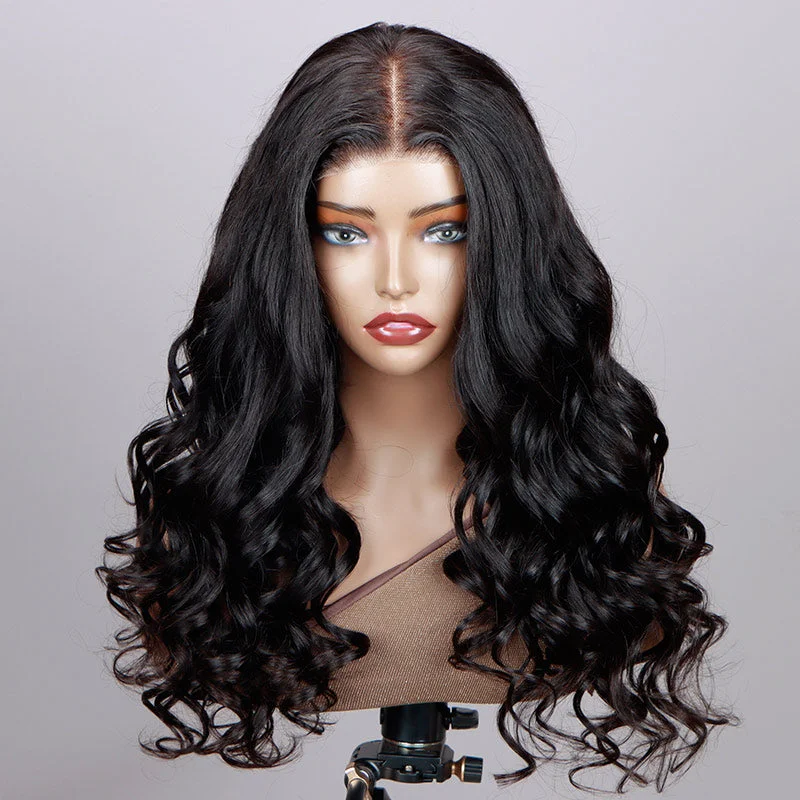 Soul Lady Long Body Wave 5x5 HD Lace Closure Wigs Real Virgin Human Hair Mid Part Glueless Wig