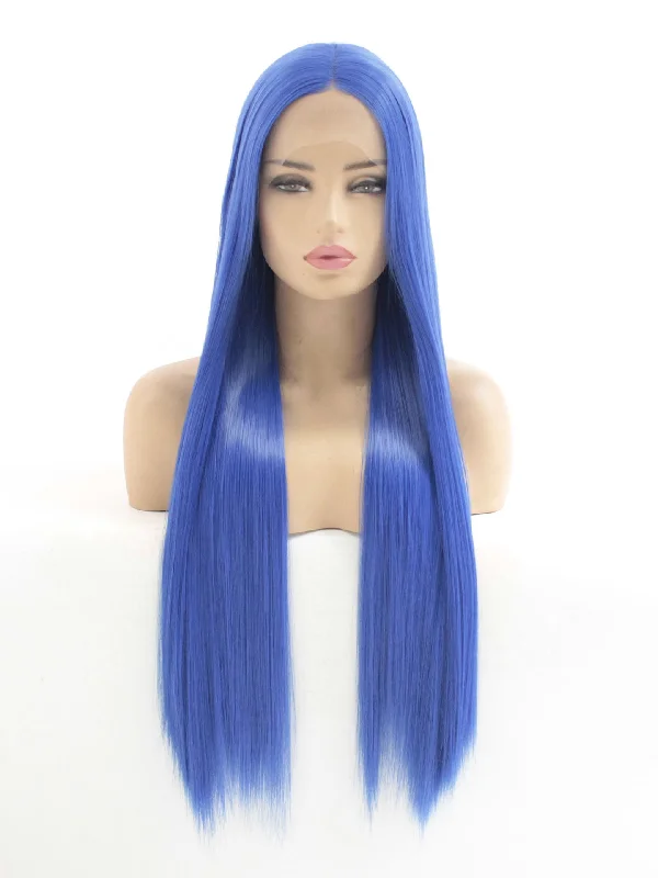 Ultramarine Blue Lace Front Wig 031