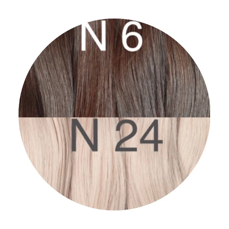 Hair Wefts Hand tied / Bundles Color _6/24 GVA hair_One donor line