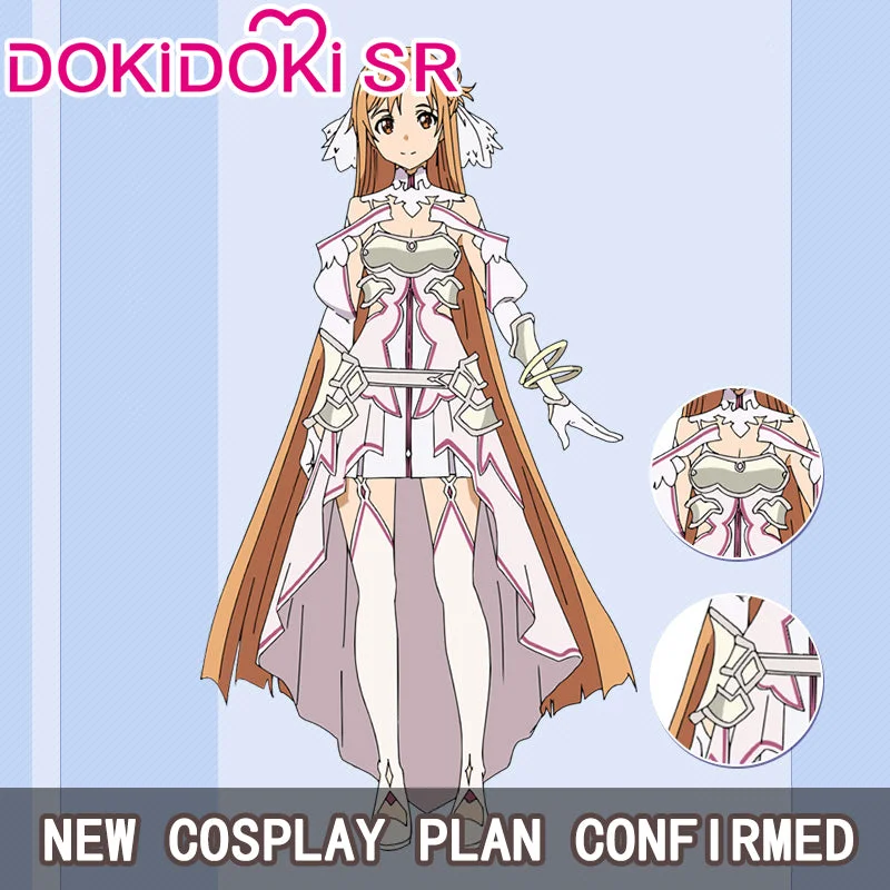 $5 Deposit =10% OFF Coupon DokiDoki-SR Anime Sword Art Online Cosplay Yuuki Asuna Costume Goddess Stacia SAO