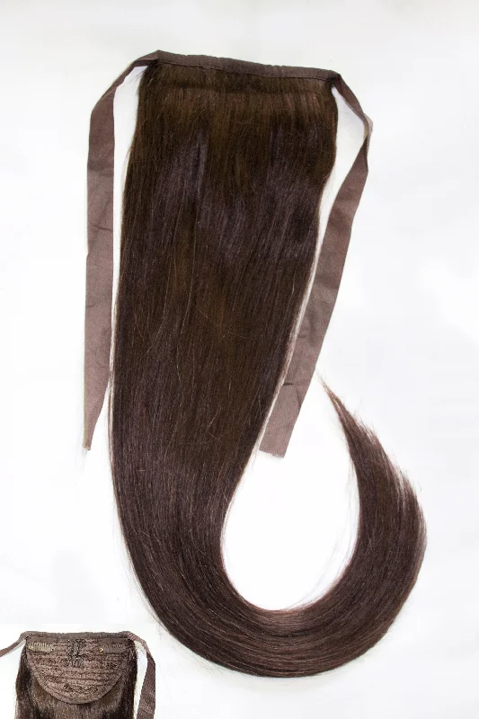 AIRess Clip & Tie Ponytail - Dark Brown