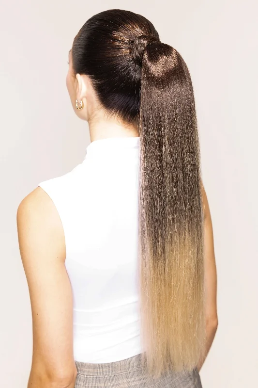 BELLAMI x Andrew Fitzsimons 20"" The Ponytail 100g Mochachino Brown/Dirty Blonde (1C/18) Balayage