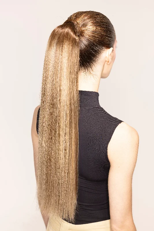 BELLAMI x Andrew Fitzsimons 24"" The Ponytail 120g Dirty Brunette Highlight