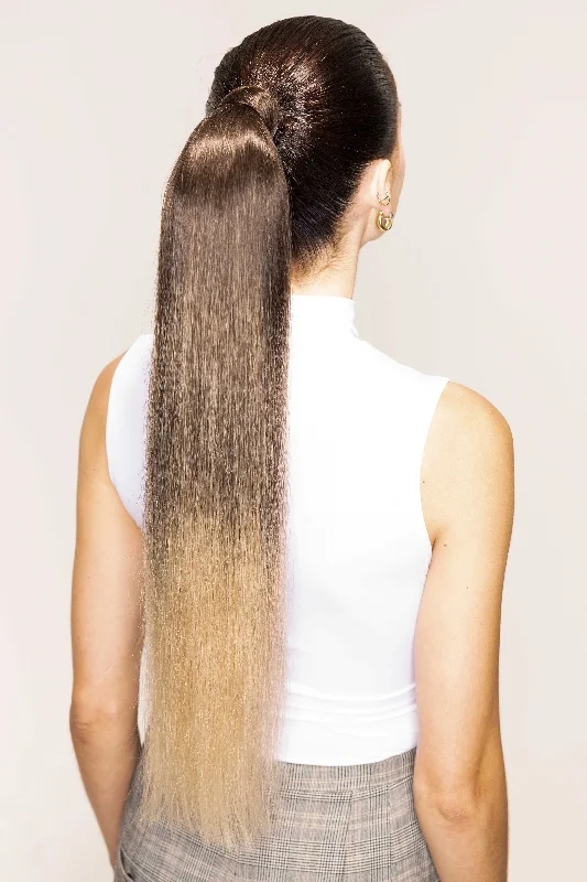 BELLAMI x Andrew Fitzsimons 24"" The Ponytail 120g Mochachino Brown/Dirty Blonde (1C/18) Balayage