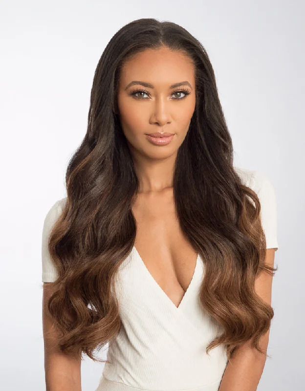 BELLAMI BELL AIR 20"" 230g #1B/4 BALAYAGE CHOCOLATE BROWN Hair Extensions