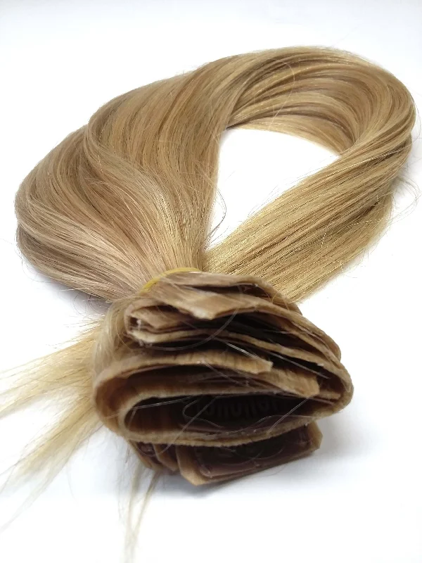 Brazilian Virgin Remy Human Hair - PU Clip In Extensions, 20'', Straight, Colour 24 ,100g - Quick Shipping