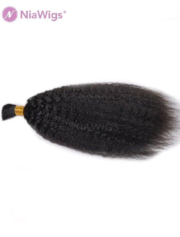 Bulk Hair Extension For Braiding Kinky Straight(WITH ONE FREE PULLING NEEDLE)