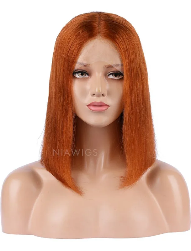 Caramel Human Hair Bob Wig Colorful Lace Wigs