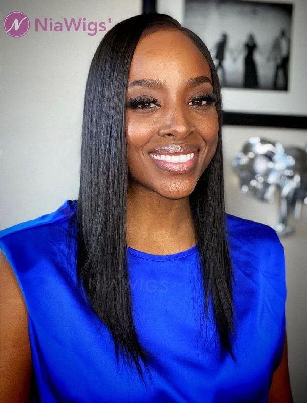 Clearance Silky Straight Human Hair 13x6 Lace Front Wigs