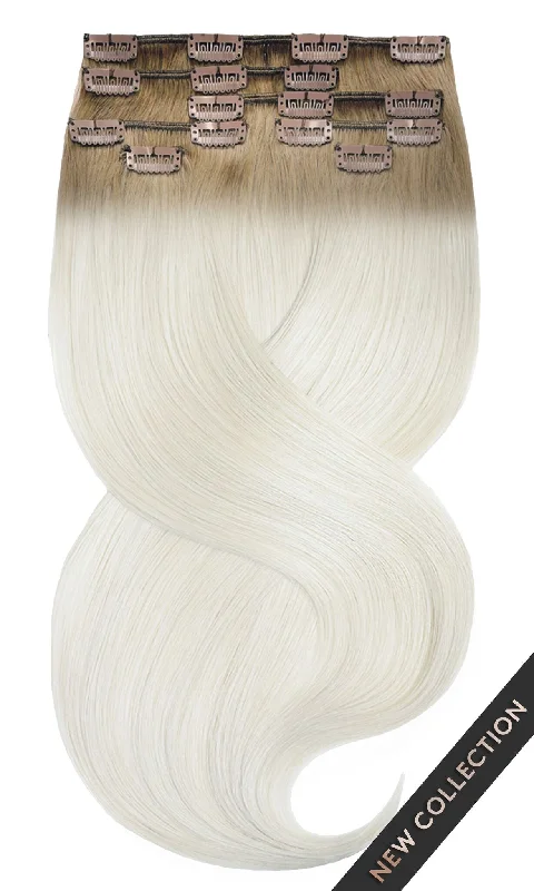 Clip-in Extensions Honey Blonde & Metallic Silver Blond