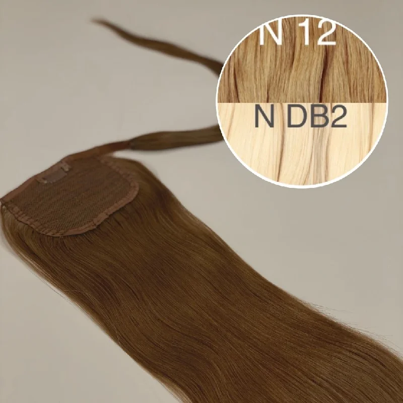 Hair Ponytail Color _12/DB2 GVA hair_One donor line