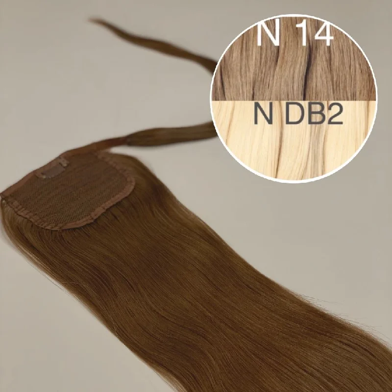 Hair Ponytail Color _14/DB2 GVA hair_One donor line