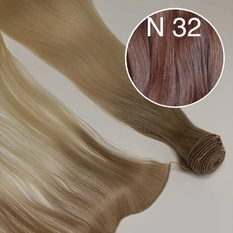 Hair Wefts Hand tied / Bundles Color 32 GVA hair_One donor line