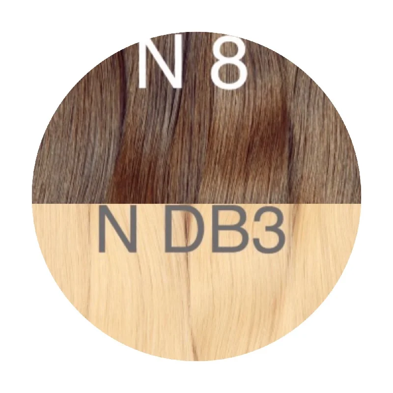 Hair Wefts Hand tied / Bundles Color _8/DB3 GVA hair_One donor line