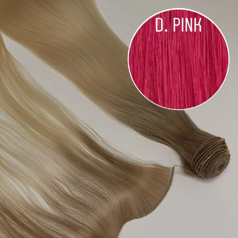 Hair Wefts Hand tied / Bundles Color D. PINK GVA hair_One donor line