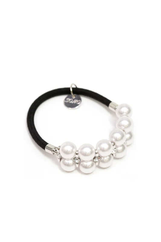 Double Pearl Ball Ponytail Holder