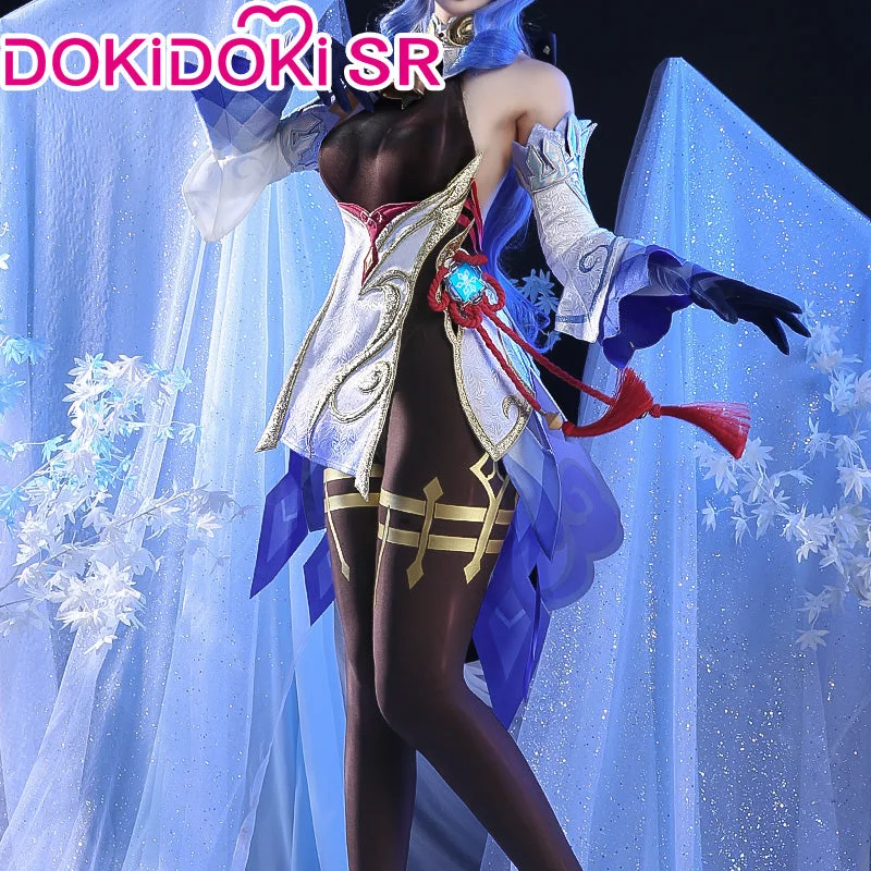 【US/EU LOCAL SHIPPING 】DokiDoki-SR Game Genshin Impact Cosplay Gan Yu Costume / Wig Ganyu