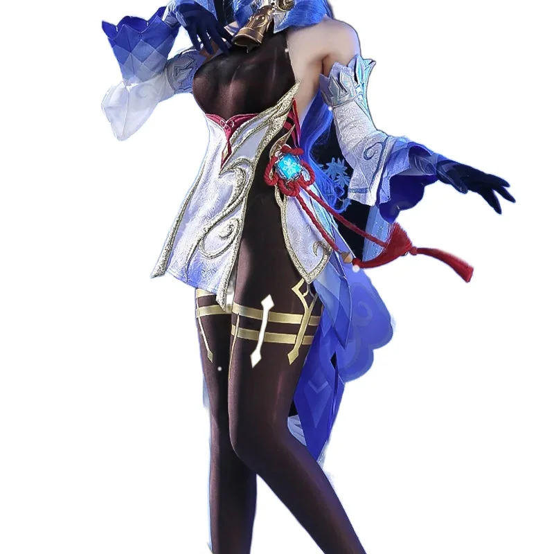 【US/EU LOCAL SHIPPING 】DokiDoki-SR Game Genshin Impact Cosplay Gan Yu Costume / Wig Ganyu