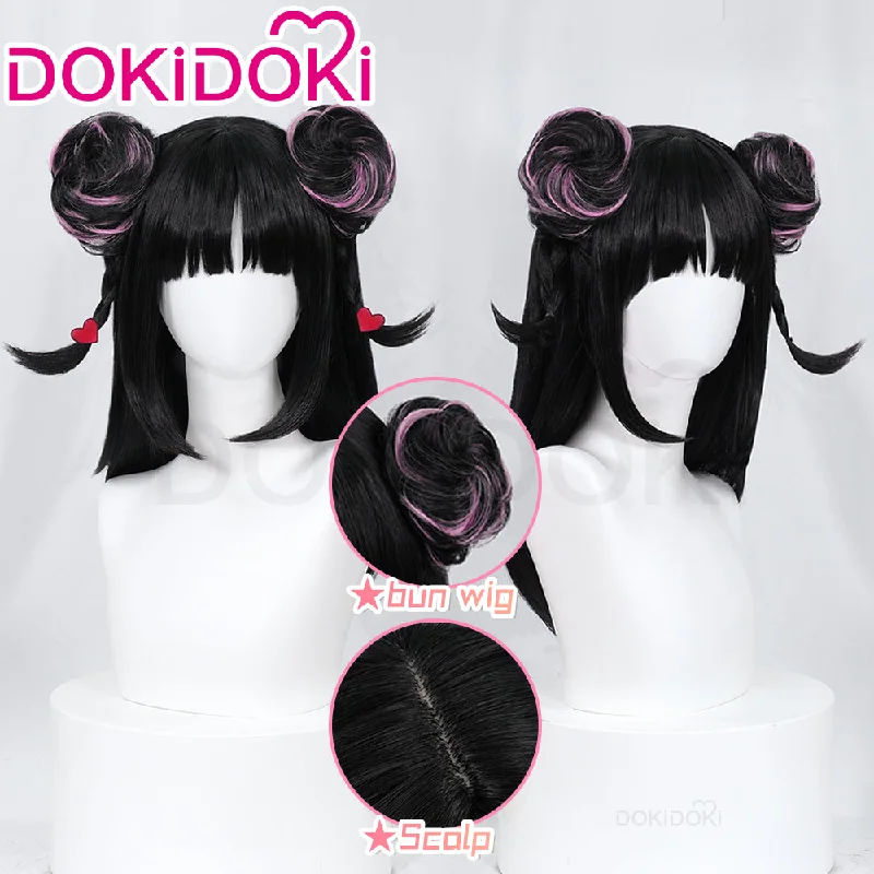 【Ready For Ship】DokiDoki Anime BUCCHIGIRI？！Cosplay Mahoro Wig Long Straight Bun Hair