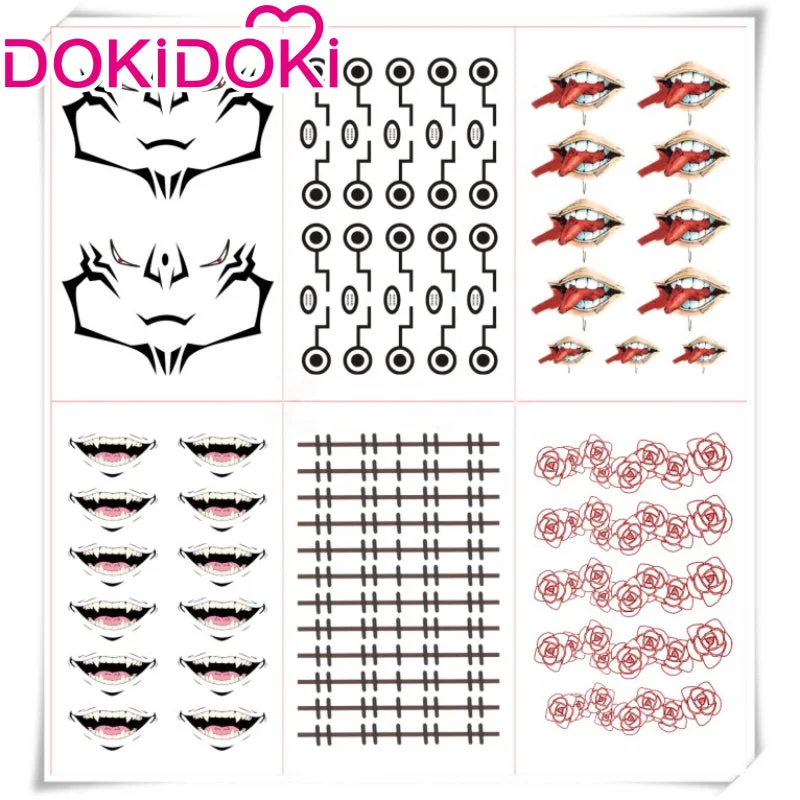 【In Stock】Dokidoki Anime Cosplay Cosplay Nobaraa Kugis / Yuj Itadorii / Toge Inumakii / Mahit Tattoo Stickers Halloween