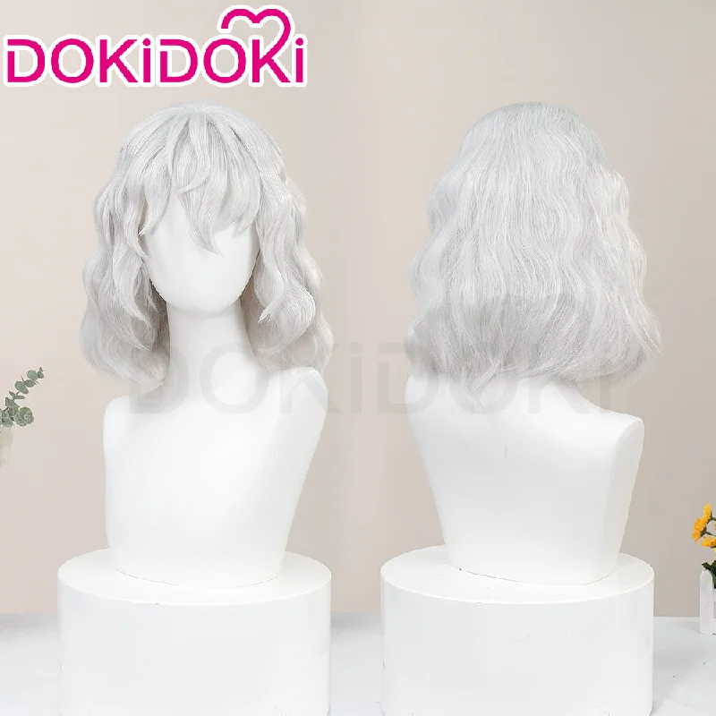 DokiDoki Anime Cosplay Wig Long Straight White Hair