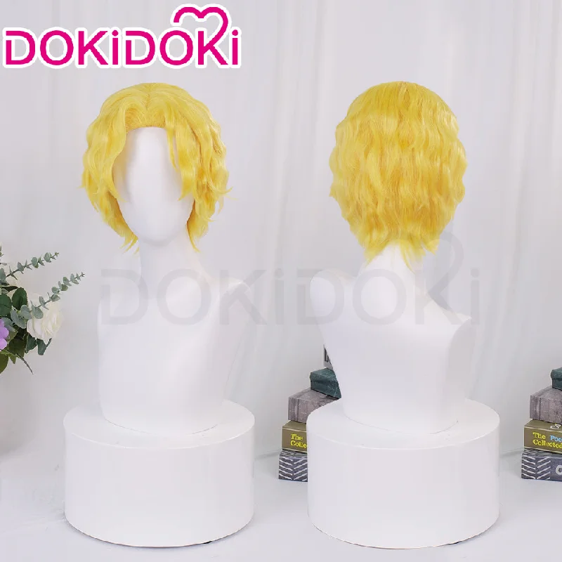 【Ready For Ship】DokiDoki Anime  Cosplay  Wig Short Curly Yellow Hair