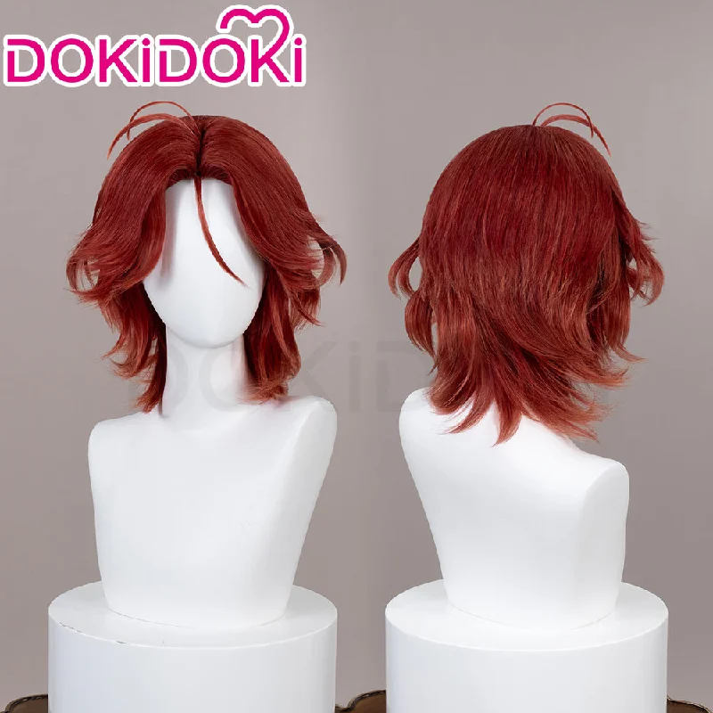 DokiDoki Anime Diabolik Lovers Cosplay Laito Sakamaki Wig Brown Short Middle Part Hair