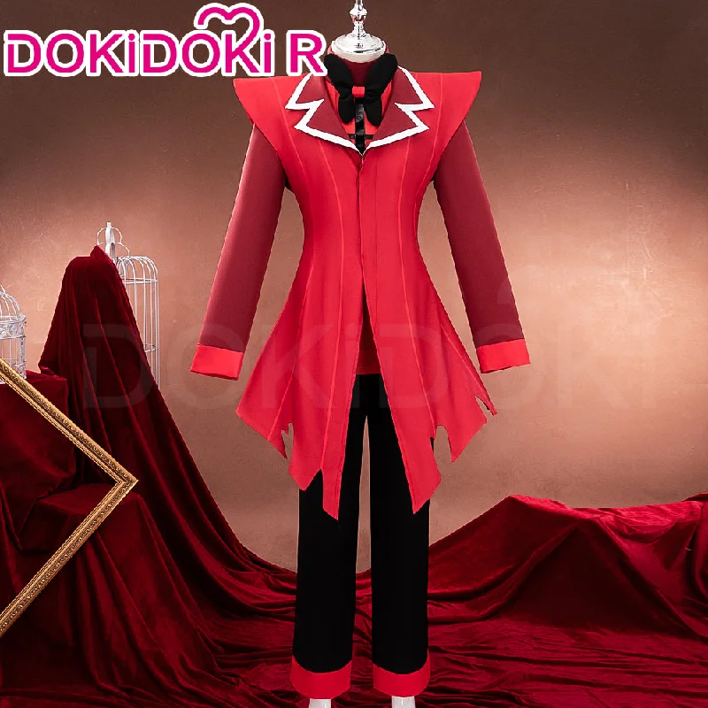 【S/M/L Ready For Ship】【Size S-2XL】DokiDoki-R Anime Hell Hotel Cosplay Alastorr Cosplay Red Costume Suit