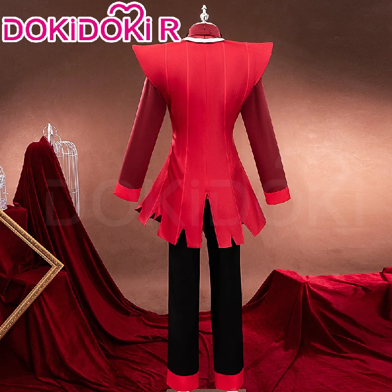 【S/M/L Ready For Ship】【Size S-2XL】DokiDoki-R Anime Hell Hotel Cosplay Alastorr Cosplay Red Costume Suit