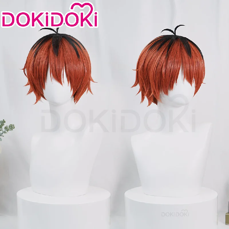 【Ready For Ship】DokiDoki Anime Manga Frieren at the Funeral Cosplay Stark Wig Short Orange Black