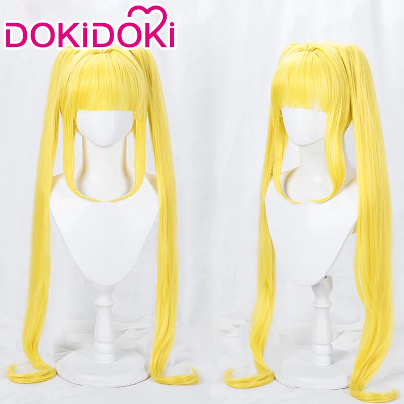 【Ready For Ship】DokiDoki Anime Mermaid Melody Pichi Pichi Pitch Cosplay Nanami Ruchia Cosplay Wig Gold Long Hair